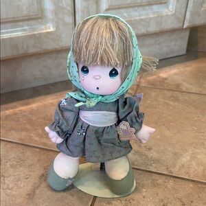 Precious Moments Plush Doll in Green and Gray